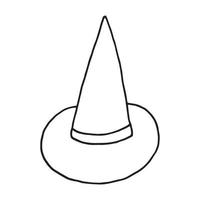 Witch hat doodle vector