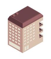 isometric residential building vector