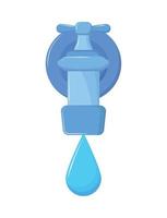 faucet and drop water vector