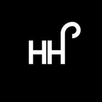 HH letter logo design on black background. HH creative initials letter logo concept. hh letter design. HH white letter design on black background. H H, h H logo vector