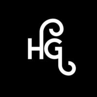 HG letter logo design on black background. HG creative initials letter logo concept. hg letter design. HG white letter design on black background. H G, h g logo vector