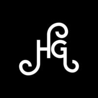 HG letter logo design on black background. HG creative initials letter logo concept. hg letter design. HG white letter design on black background. H G, h g logo vector