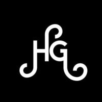 HG letter logo design on black background. HG creative initials letter logo concept. hg letter design. HG white letter design on black background. H G, h g logo vector