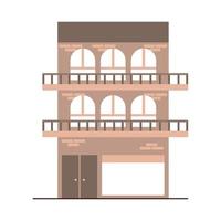 edificio plano icono vector