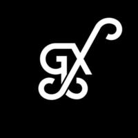 GX letter logo design on black background. GX creative initials letter logo concept. gx letter design. GX white letter design on black background. G X, g x logo vector