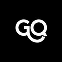 GQ letter logo design on black background. GQ creative initials letter logo concept. gq letter design. GQ white letter design on black background. G Q, g q logo vector