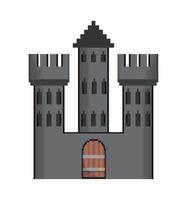 icono de píxel de castillo vector