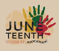 juneteenth freedom day poster vector