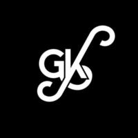 GK letter logo design on black background. GK creative initials letter logo concept. gk letter design. GK white letter design on black background. G K, g k logo vector
