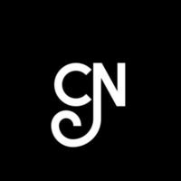 CN letter logo design on black background. CN creative initials letter logo concept. cn letter design. CN white letter design on black background. C N, c n logo vector