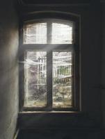 abandoned old house with sunlight photo