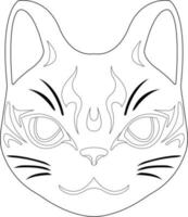 neko mask illustration vector