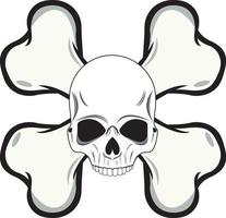 Skull with Bones vector