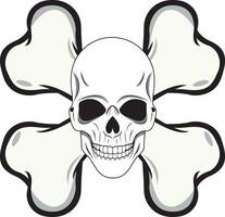 Skull with Bones vector