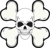 Skull with Bones vector