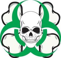 Bones with Skull Biohazard vector