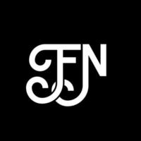 FN letter logo design on black background. FN creative initials letter logo concept. fn letter design. FN white letter design on black background. F N, f n logo vector