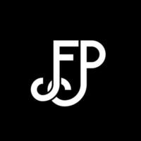 FP letter logo design on black background. FP creative initials letter logo concept. fp letter design. FP white letter design on black background. F P, f p logo vector
