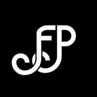 FP letter logo design on black background. FP creative initials letter logo concept. fp letter design. FP white letter design on black background. F P, f p logo vector