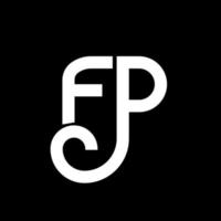 FP letter logo design on black background. FP creative initials letter logo concept. fp letter design. FP white letter design on black background. F P, f p logo vector