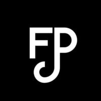 FP letter logo design on black background. FP creative initials letter logo concept. fp letter design. FP white letter design on black background. F P, f p logo vector