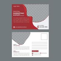 Modern Corporate Postcard  Template vector