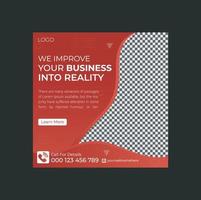 Business Social Media Post Template vector