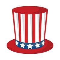 USA flag in top hat vector