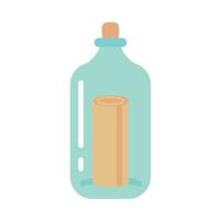 bottle with message vector