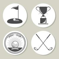 iconos de palos de golf vector