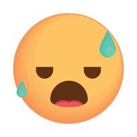 tired emoji face vector