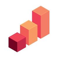 isometric statistic graph vector