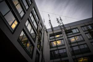 Inner corner of office building from low angle photo