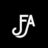 FA letter logo design on black background. FA creative initials letter logo concept. fa letter design. FA white letter design on black background. F A, f a logo vector