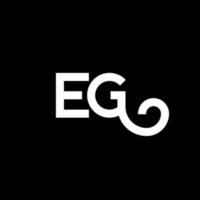 EG letter logo design on black background. EG creative initials letter logo concept. eg letter design. EG white letter design on black background. E G, e g logo vector