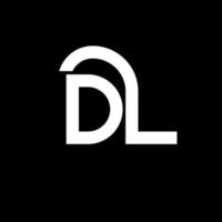 diseño de logotipo de letra dl sobre fondo negro. concepto de logotipo de letra de iniciales creativas dl. diseño de letra DL. dl diseño de letras blancas sobre fondo negro. dl, logotipo de dl vector