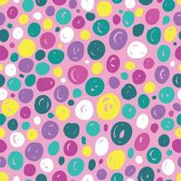 seamless pattern with hand drawn  dots on pink background. kids pattern, print, wallpaper, textile, etc. EPS 10 vector