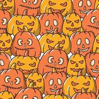 patrón impecable con calabazas para papel de regalo de halloween, estampados textiles, álbumes de recortes, papelería, papel tapiz, etc. eps 10 vector