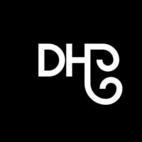 DH letter logo design on black background. DH creative initials letter logo concept. dh letter design. DH white letter design on black background. D H, d h logo vector