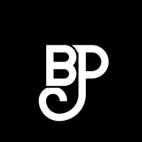 diseño de logotipo de letra bp sobre fondo negro. concepto de logotipo de letra de iniciales creativas de bp. diseño de carta pb. bp diseño de letras blancas sobre fondo negro. pb, logotipo de pb vector