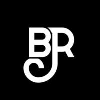 BR letter logo design on black background. BR creative initials letter logo concept. br letter design. BR white letter design on black background. B R, b r logo vector