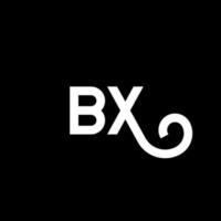 BX letter logo design on black background. BX creative initials letter logo concept. bx letter design. BX white letter design on black background. B X, b x logo vector