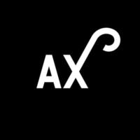 AX letter logo design on black background. AX creative initials letter logo concept. ax letter design. AX white letter design on black background. A X, a x logo vector