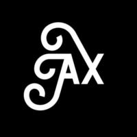 AX letter logo design on black background. AX creative initials letter logo concept. ax letter design. AX white letter design on black background. A X, a x logo vector