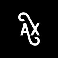 AX letter logo design on black background. AX creative initials letter logo concept. ax letter design. AX white letter design on black background. A X, a x logo vector