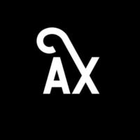 AX letter logo design on black background. AX creative initials letter logo concept. ax letter design. AX white letter design on black background. A X, a x logo vector