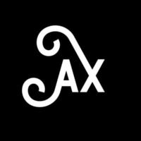 AX letter logo design on black background. AX creative initials letter logo concept. ax letter design. AX white letter design on black background. A X, a x logo vector