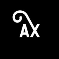 AX letter logo design on black background. AX creative initials letter logo concept. ax letter design. AX white letter design on black background. A X, a x logo vector