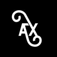 AX letter logo design on black background. AX creative initials letter logo concept. ax letter design. AX white letter design on black background. A X, a x logo vector