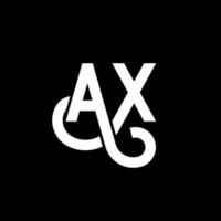 AX letter logo design on black background. AX creative initials letter logo concept. ax letter design. AX white letter design on black background. A X, a x logo vector